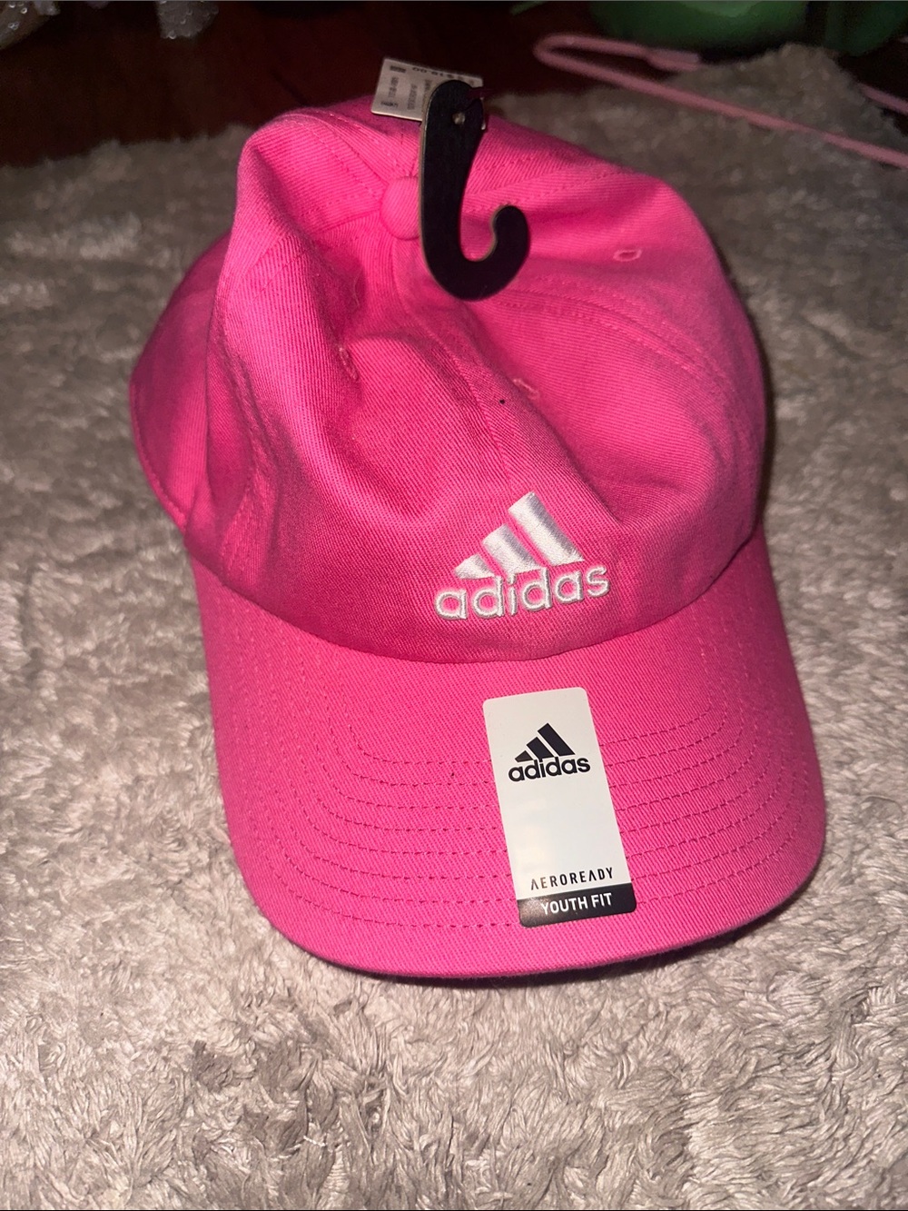 adidas Hot Pink Youth Baseball Cap